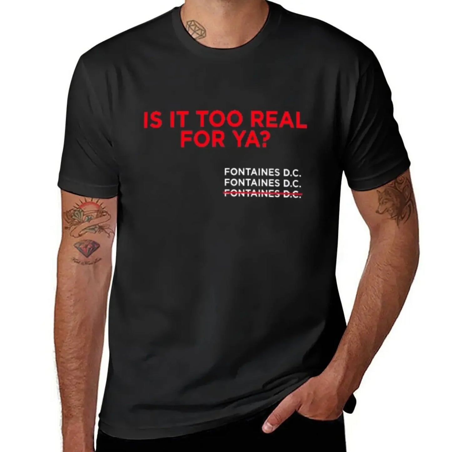 Fontaines DC : Is It Too Real For Ya?-T-Shirt Black S1eea1cd4ea364c409c05f43cd154bf16r Vintage Sounds T-Shirts
