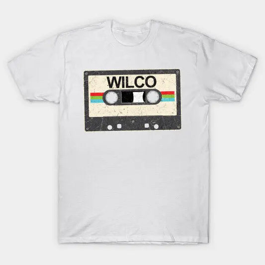 Wilco cassette tape design on vintage retro t-shirt
