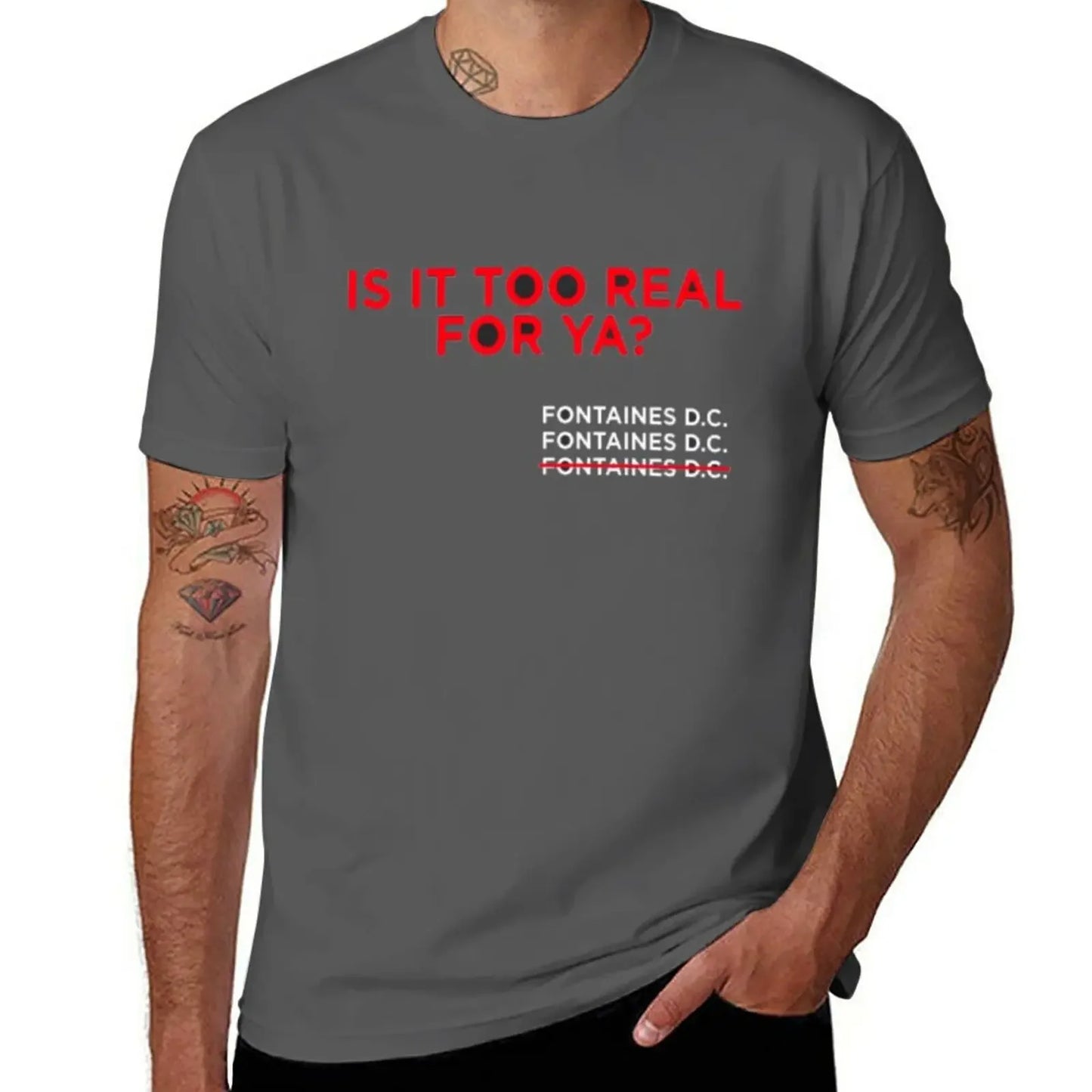 Fontaines DC : Is It Too Real For Ya?-T-Shirt Dark Gray Sbbaf391f04bc433a93115a1c4a5a2d49t Vintage Sounds T-Shirts