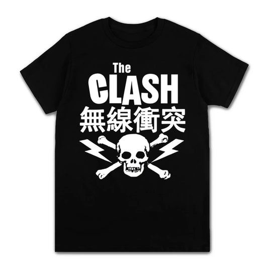 UK punk band t-shirt inspired by late 1970s British punk
Clash Japanese script