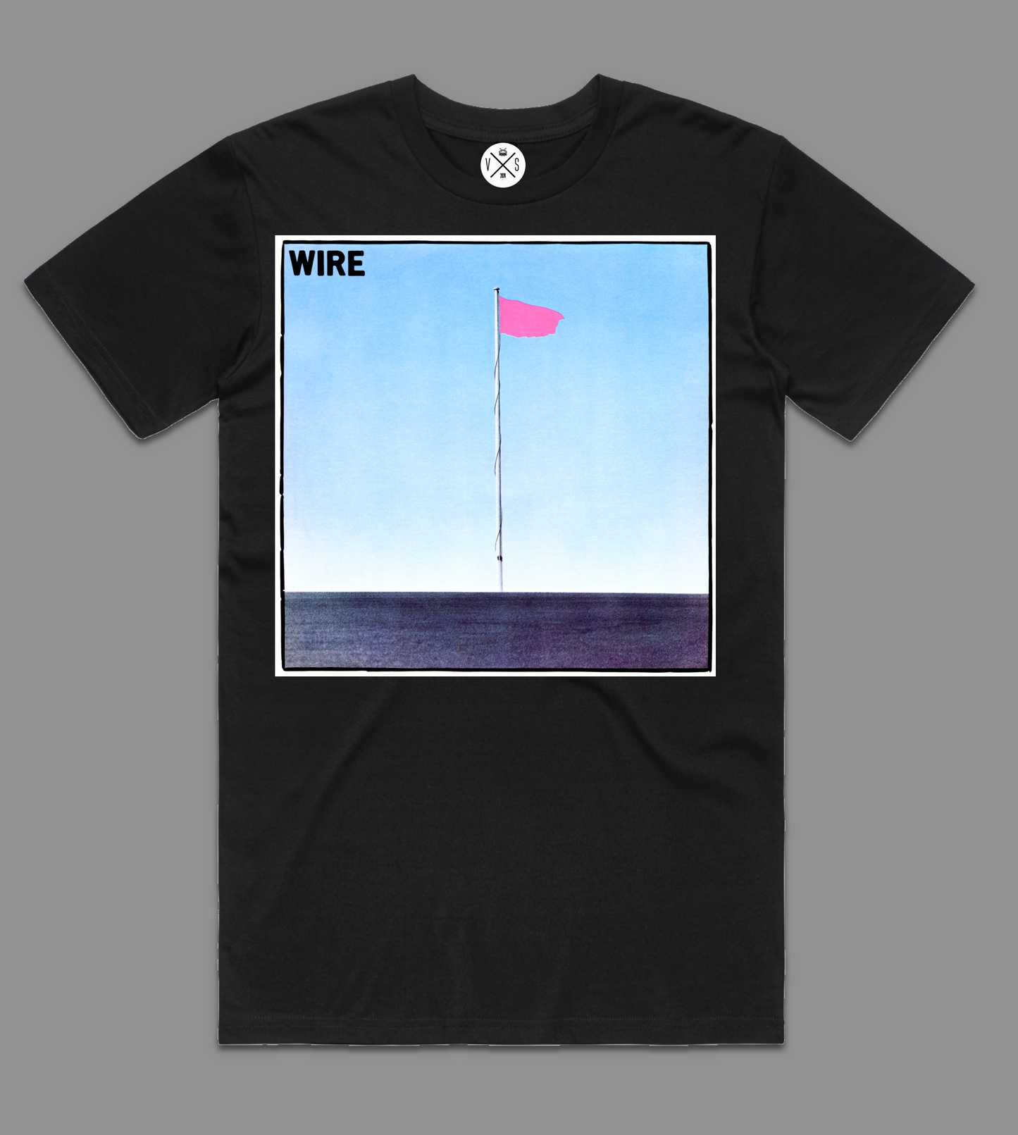 UK punk band t-shirt inspired by late 1970s British punk
Wire Pink Flag-black tee